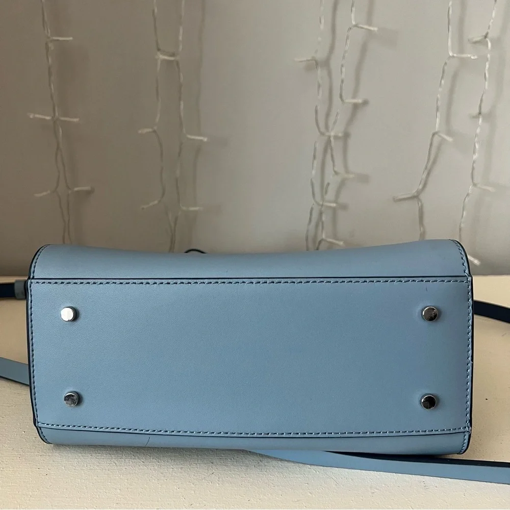 Kate Spade Blue Dawn Scalloped Magnolia Street Eyelet Mini Mina Satchel